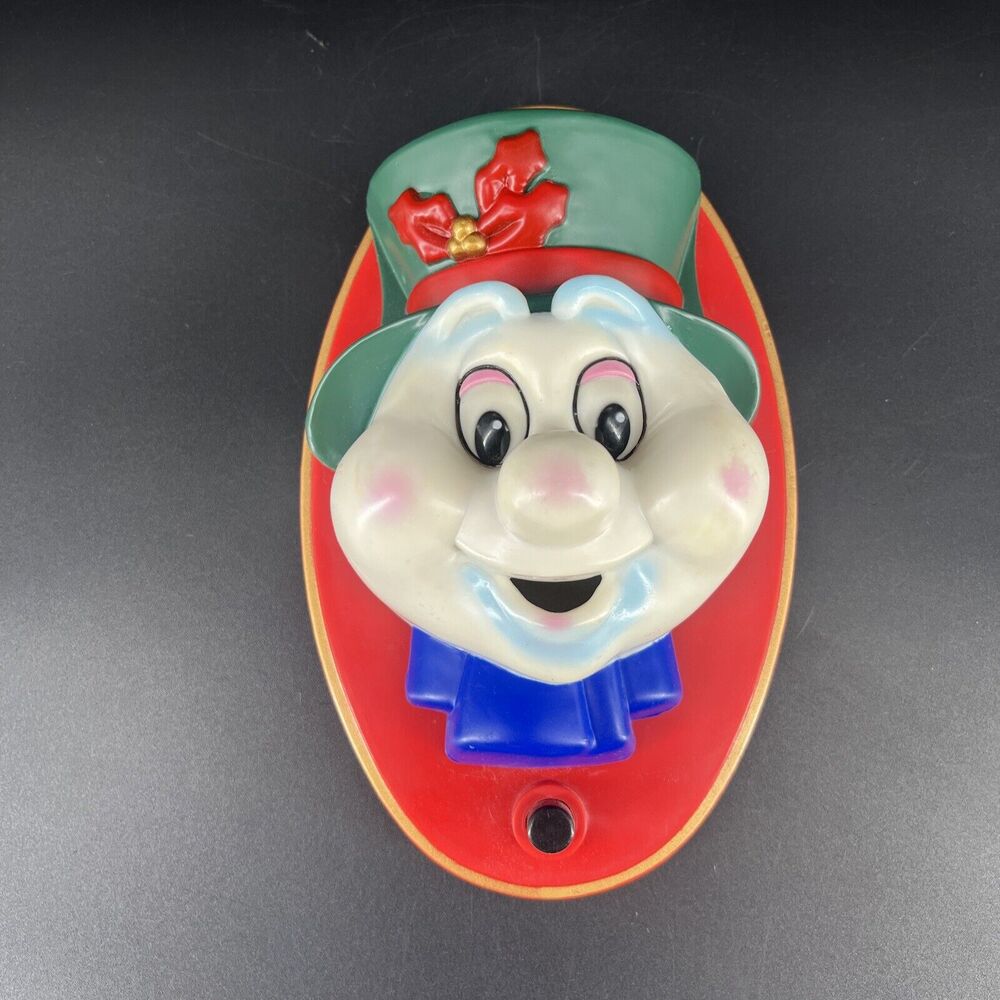 Vintage Holiday Ebenezer Scrooge Door Knocker Light Up Talking Toy State
